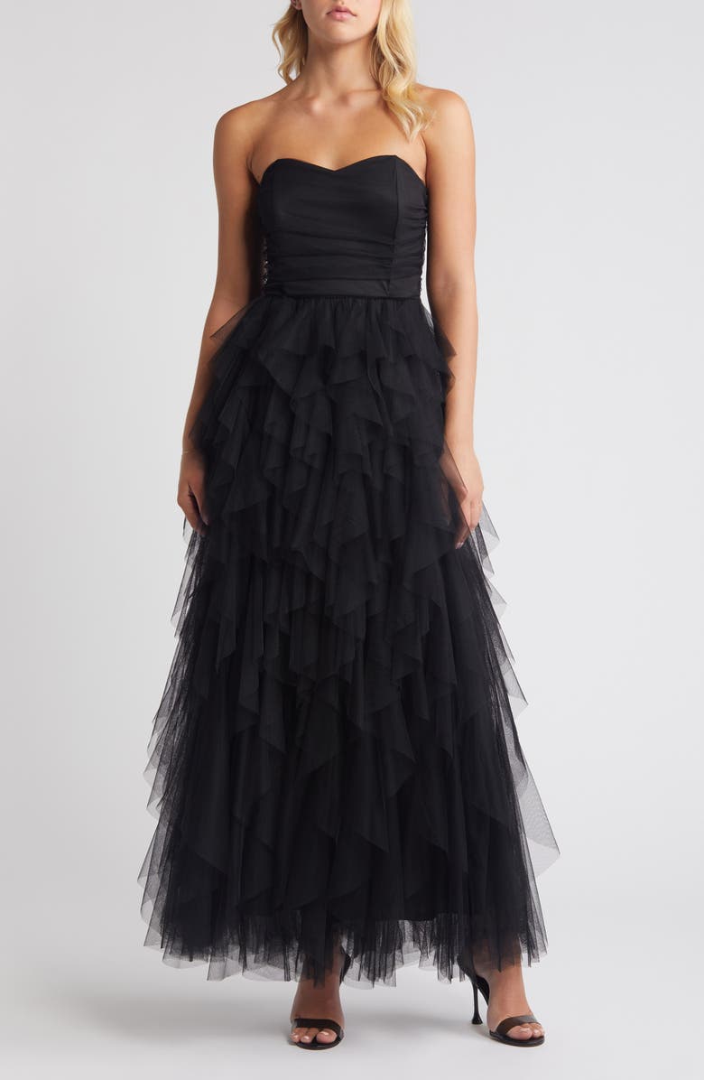 Chelsea28 Strapless Tulle Dress, Main, color, 