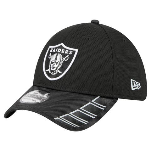 Men's New Era Black Las Vegas Raiders Visor Hit 39THIRTY Flex Hat