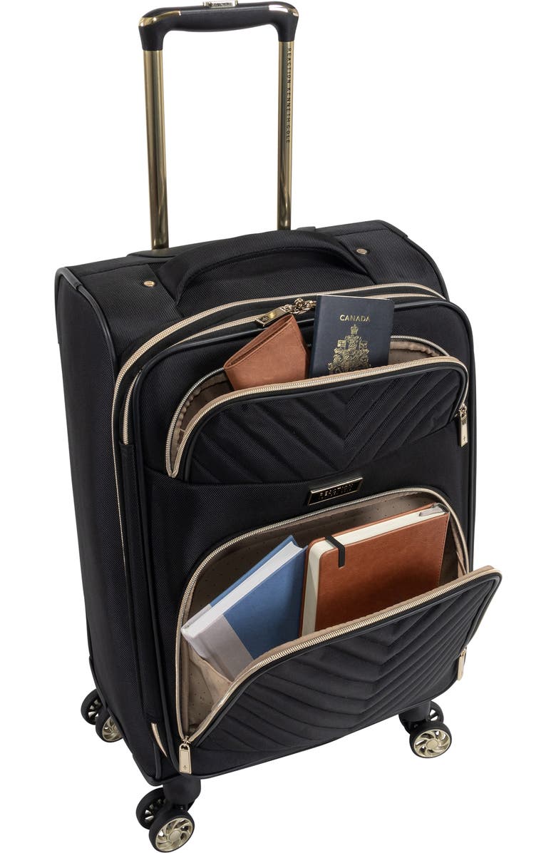Kenneth Cole Chelsea Chevron Quilt Expandable 8-Wheel 24" Luggage, Alternate, color, Black