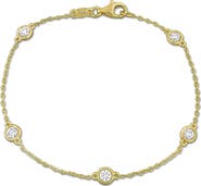 Julianna B. Lab-Grown Diamond Station Bracelet Sterling Silver