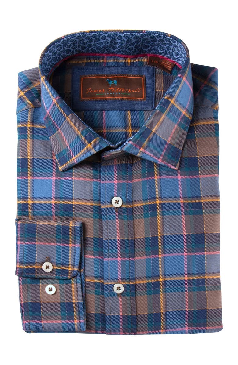 James Tattersall Plaid Classic Fit Shirt, Alternate, color, 