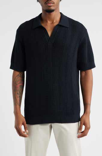Open Edit Short Sleeve Polo Sweater