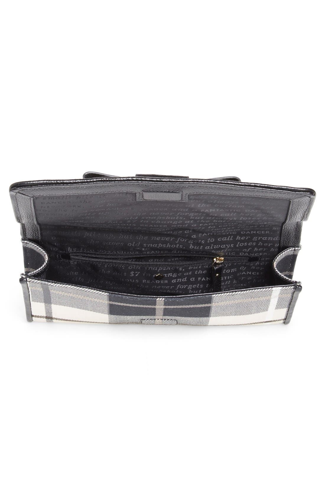 Kate Spade New York 'julia street - plaid tally' clutch, Alternate, color, 