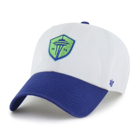 Men's '47  White Seattle Sounders FC Two-Tone Clean Up Adjustable Hat