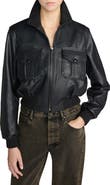 FRAME Ace Leather Bomber Jacket