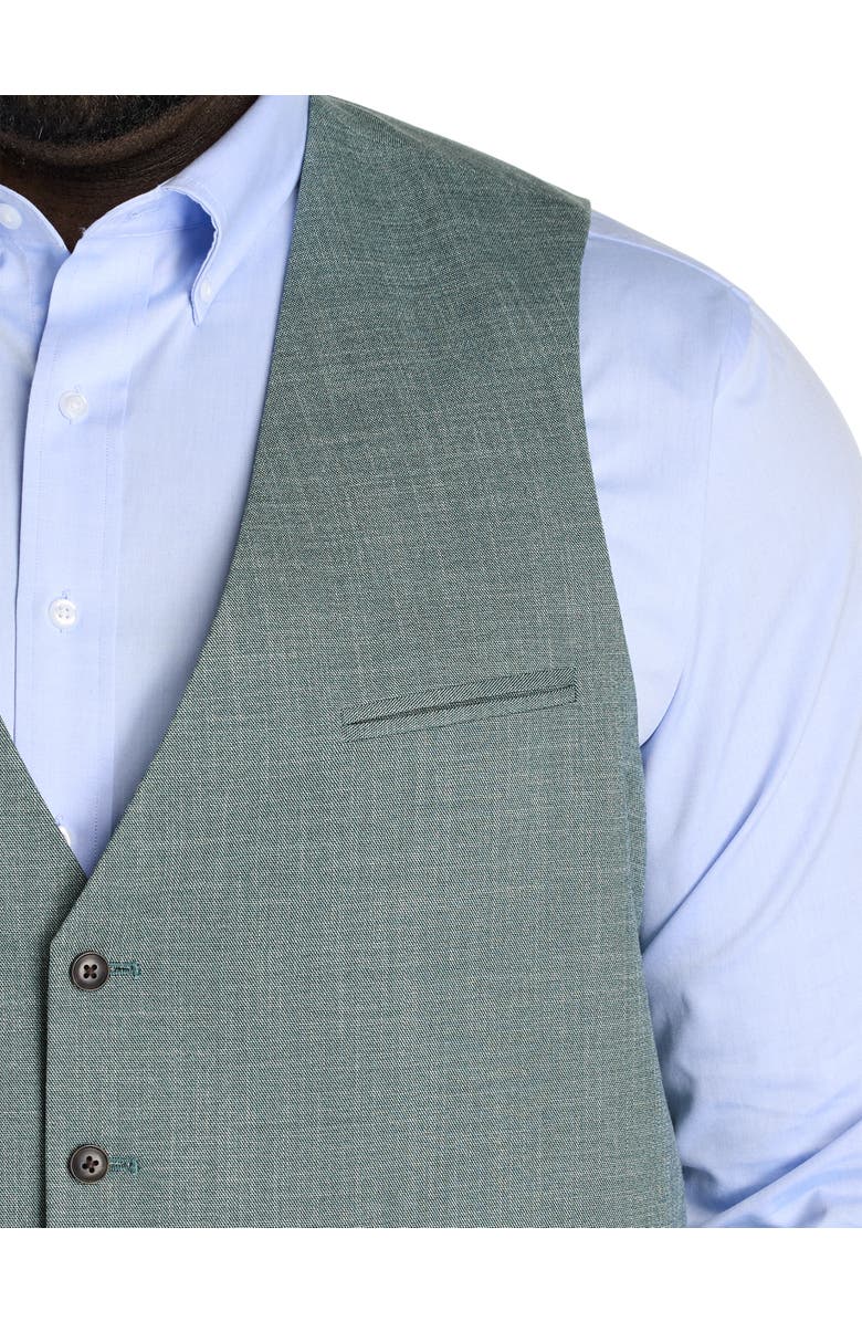 Oak Hill by DXL Big & Tall Textured Vest, Alternate, color, Green