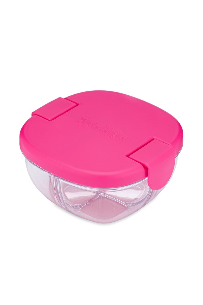 Snack Bowl with Leakproof lid, Alternate, color, Raspberry Pink