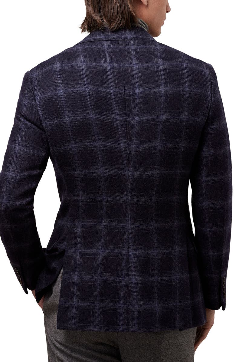Ralph Lauren Purple Label Shadow Plaid Camel Hair Sport Coat, Alternate, color, 