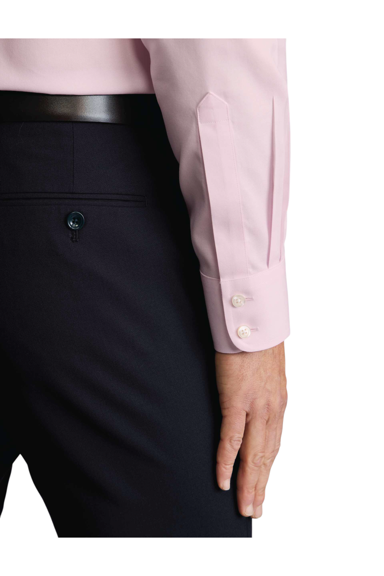 Non-Iron Twill Cutaway Collar Shirt, Alternate, color, Light Pink