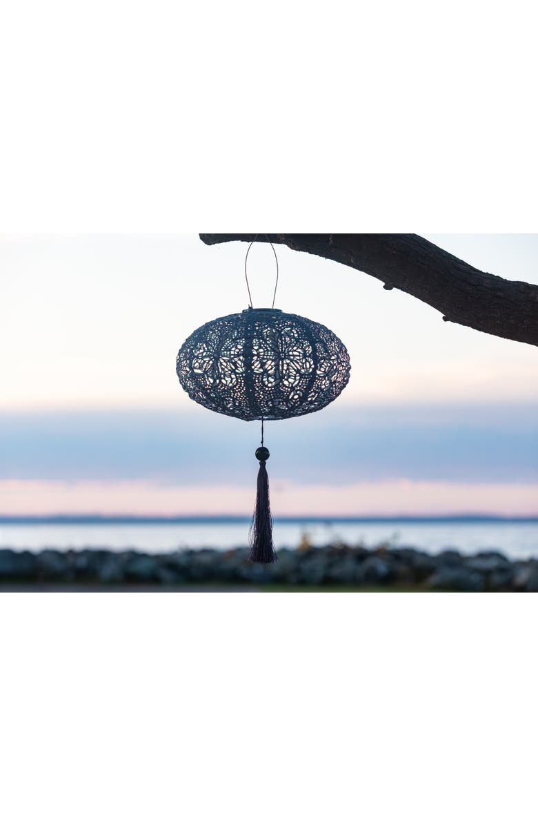 Allsop Home & Garden Soji Stella - Tassel Oval - Solar Lantern, Alternate, color, Blue