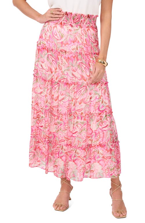 VINCE CAMUTO VINCE CAMUTO TIERED SMOCKED WAIST MAXI SKIRT