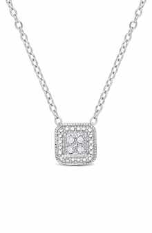 DELMAR Diamond Accent Solitaire Pendant Necklace - 0.04ct.