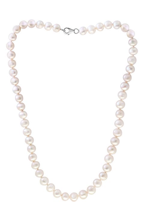 Sterling Silver 7–8mm Freshwater Pearl Necklace