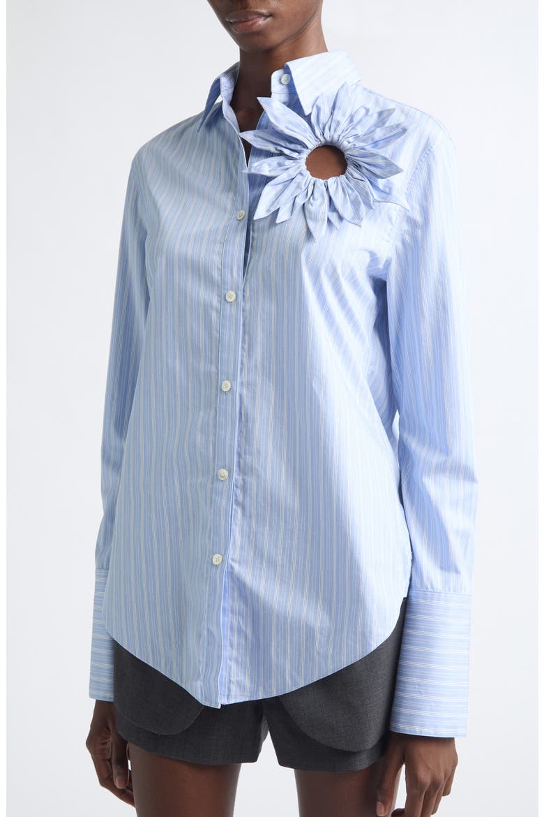 Sunflower Cotton Shirt, Alternate, color, BLUE MULTI