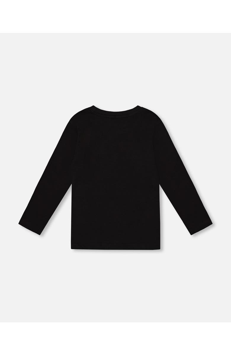 Deux par Deux Organic Cotton Jersey Pocket T-Shirt, Alternate, color, Black