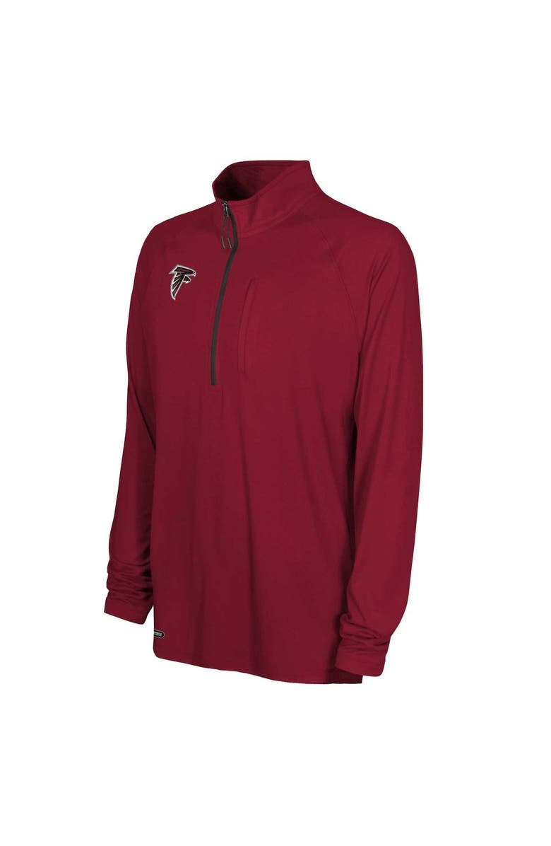 Outerstuff Men's Red Atlanta Falcons Combine Authentic Raglan Quarter-Zip Top, Alternate, color, 