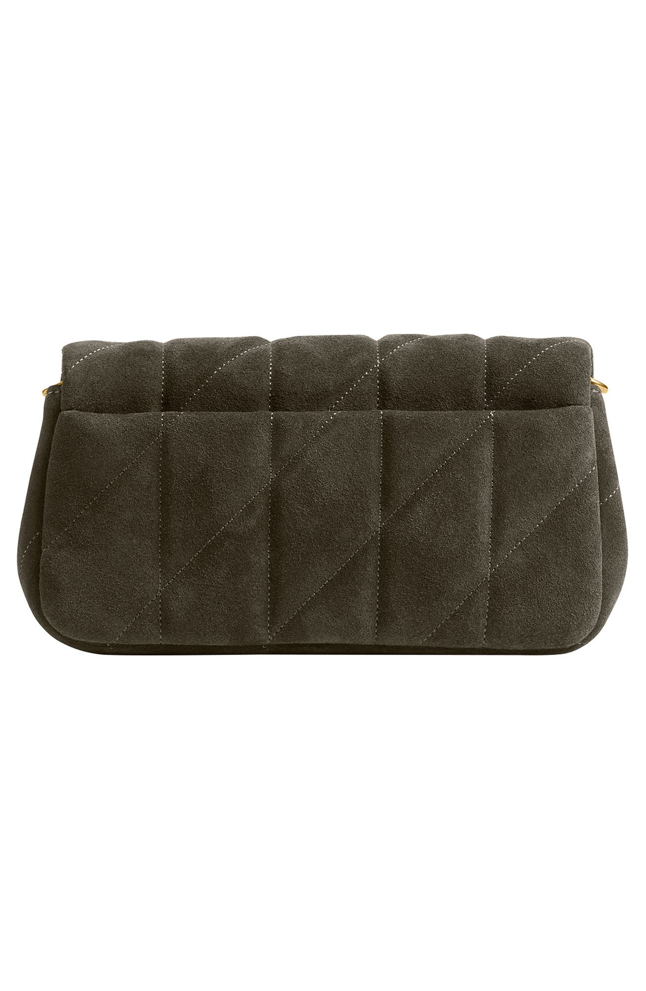 COACH Tabby 19 Quilted Suede Crossbody Bag, Alternate, color, Olive