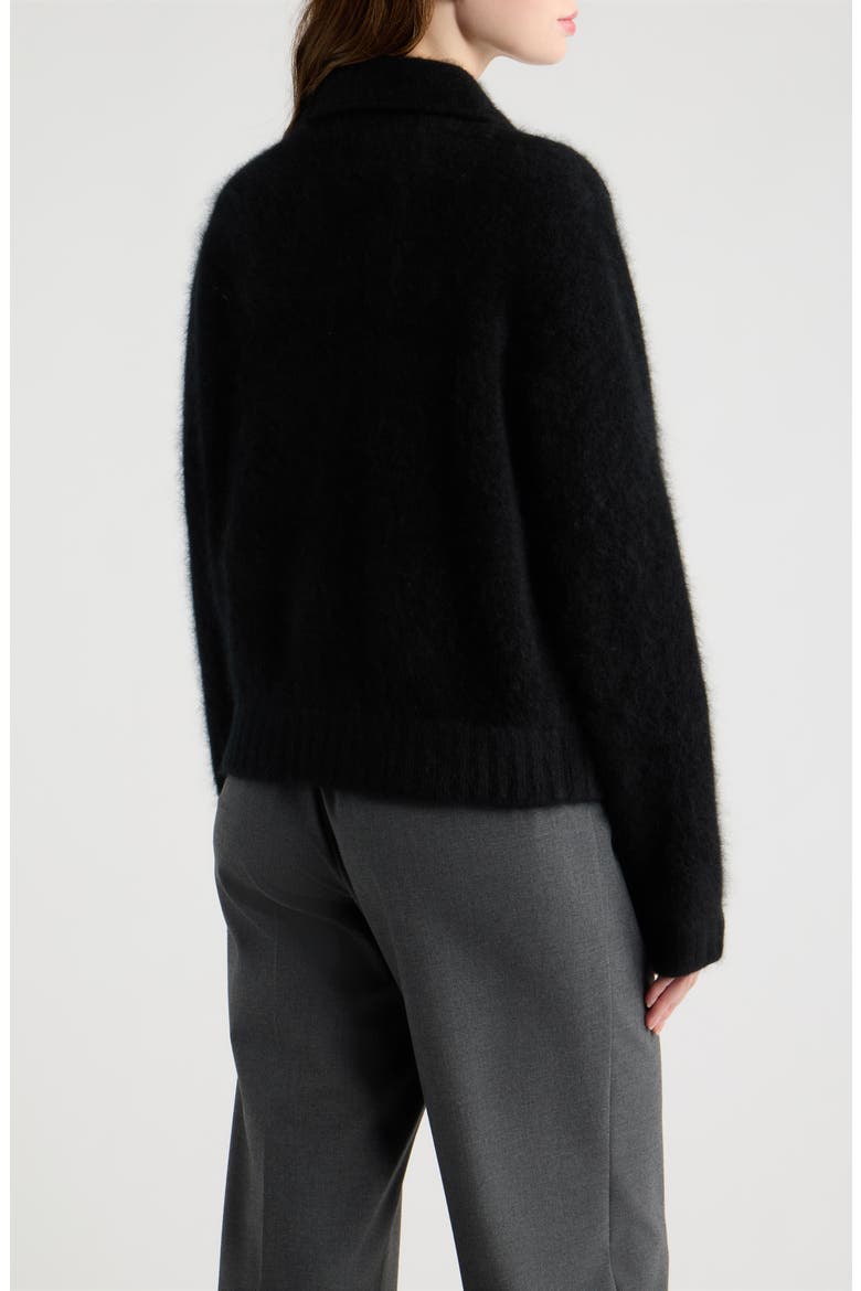 Brushed Cashmere Cardigan, Alternate, color, BLACK