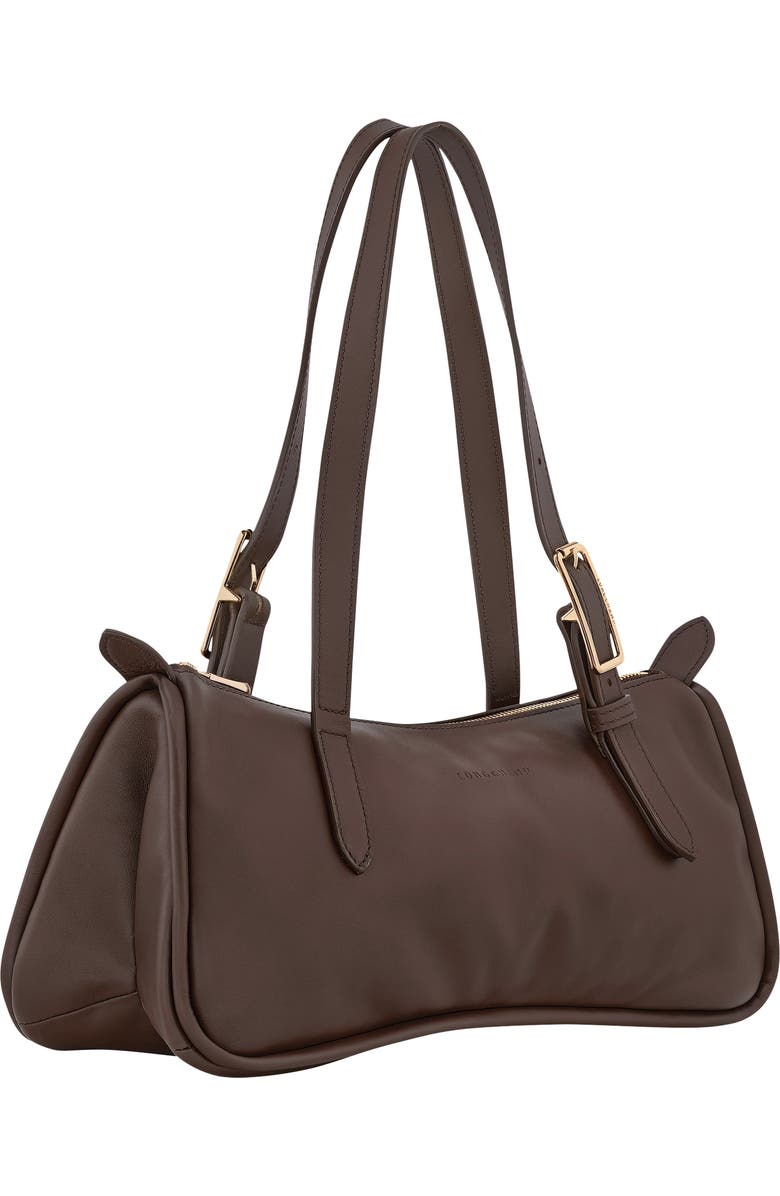 Longchamp Looong East/West Leather Shoulder Bag, Alternate, color, Mocha