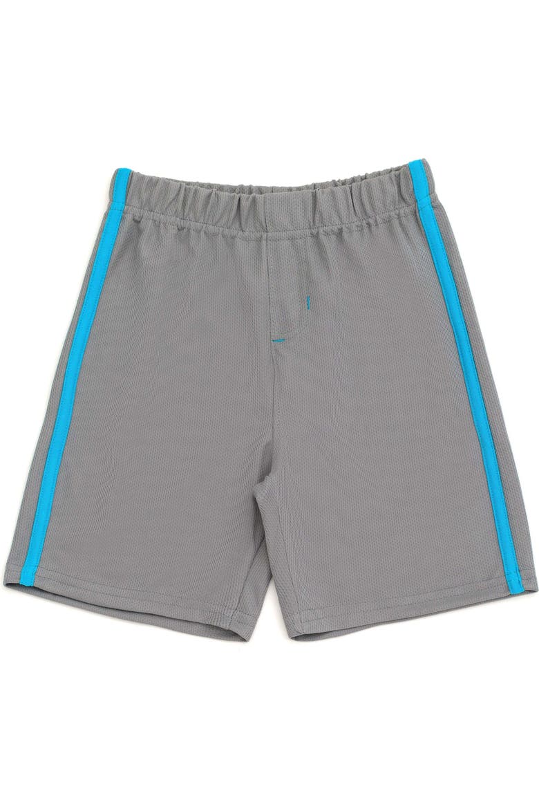 T-Shirt and Mesh Shorts Set, Alternate, color, Stuart Blue Silver