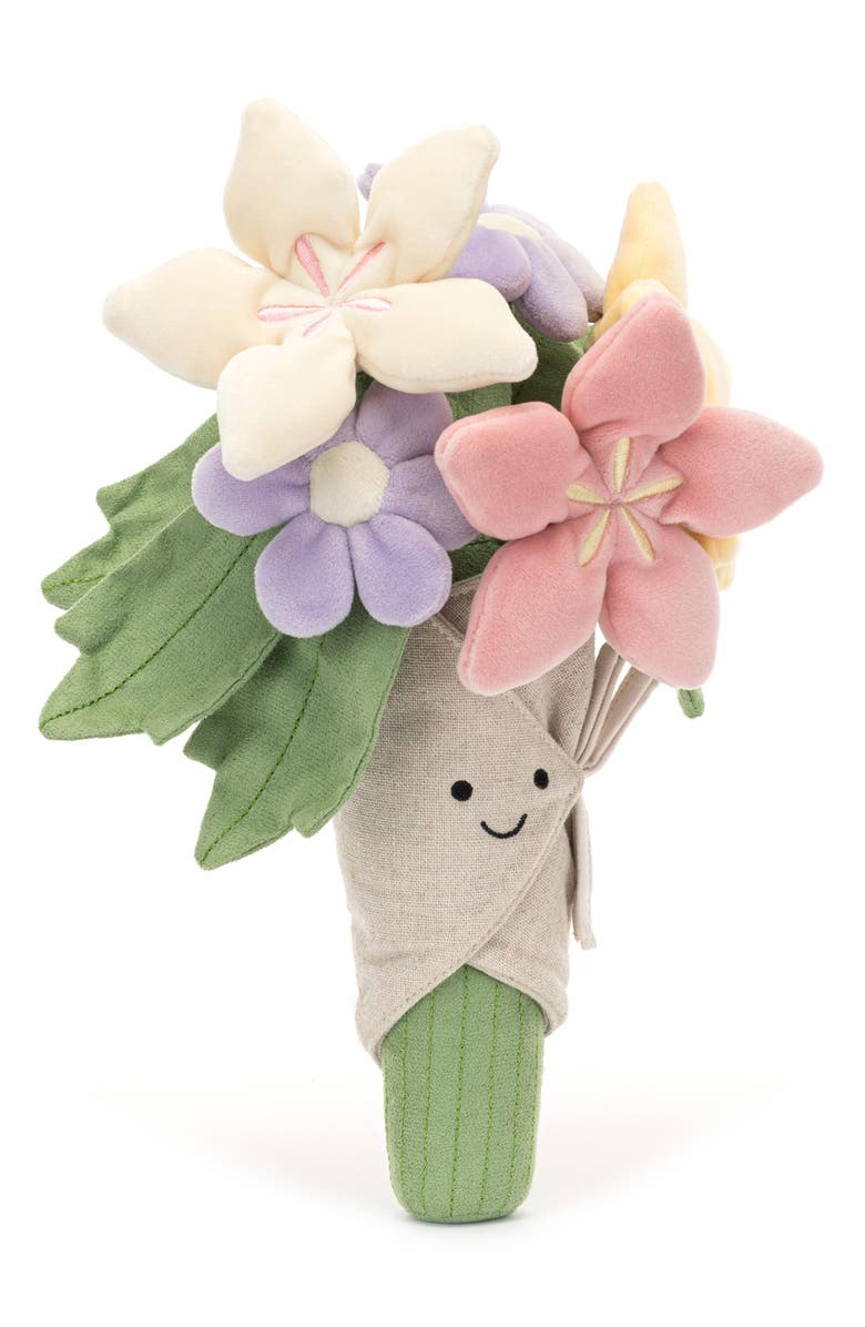 Jellycat Amusable Bouquet of Flowers Plush Toy, Main, color, Purple Multi