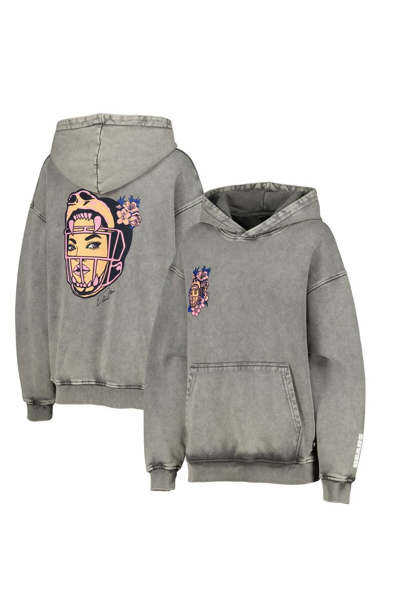 THE WILD COLLECTIVE Women's The Wild Collective Gray Chicago Bears x Ellen Ma 2024 Women's History Month Collection Pullover Hoodie, Main, color, Gray
