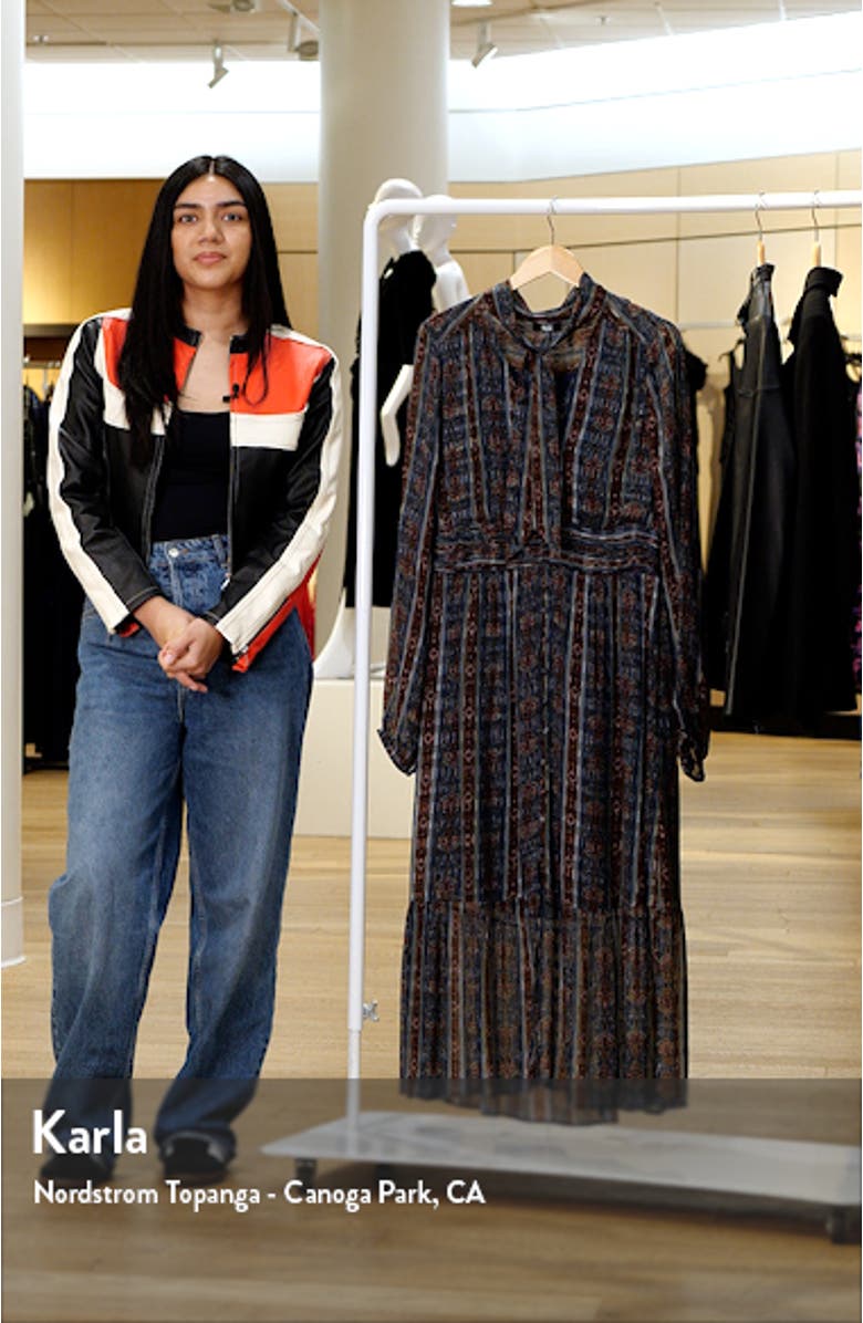 Gallery Long Sleeve Silk Blend Dress, sales video thumbnail