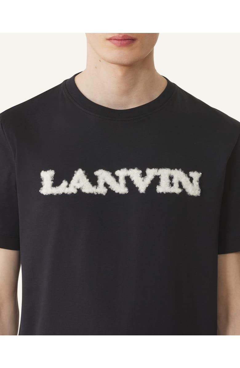 Lanvin SHEARLING COTTON T-SHIRT, Alternate, color, 