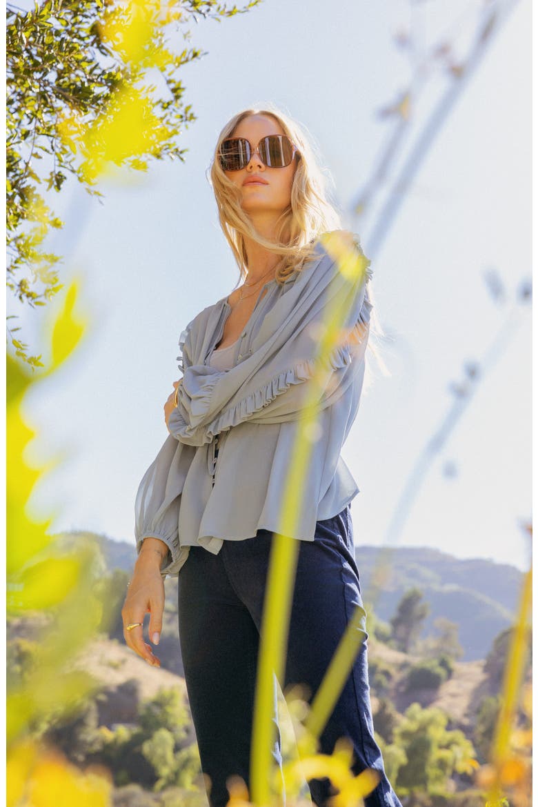 Tawny Button-Up Shirt, Alternate, color, SMOKE