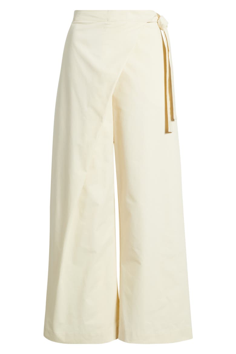 Culip Wide Leg Cotton Trousers, Alternate, color, MILK