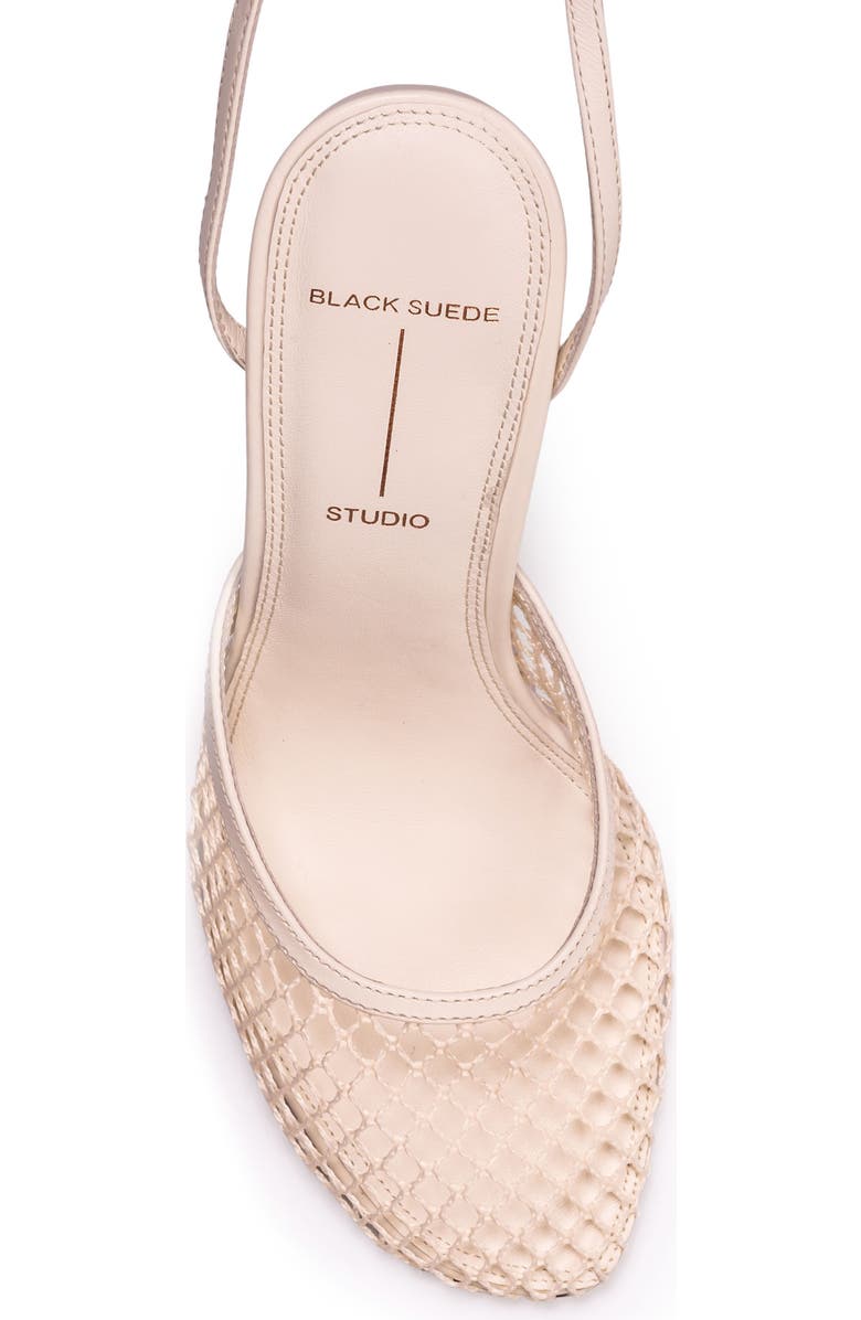 BLACK SUEDE STUDIO Millie Ankle Strap Pump, Alternate, color, Coconut Mesh