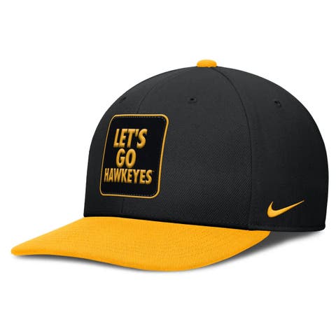 Men's Nike Black/Gold Iowa Hawkeyes 2025 Sideline Campus Pro Local Snapback Hat