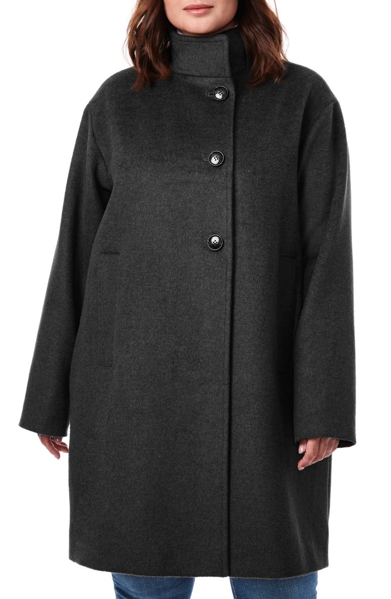 Bernardo Melton Wool Blend Coat, Main, color, 