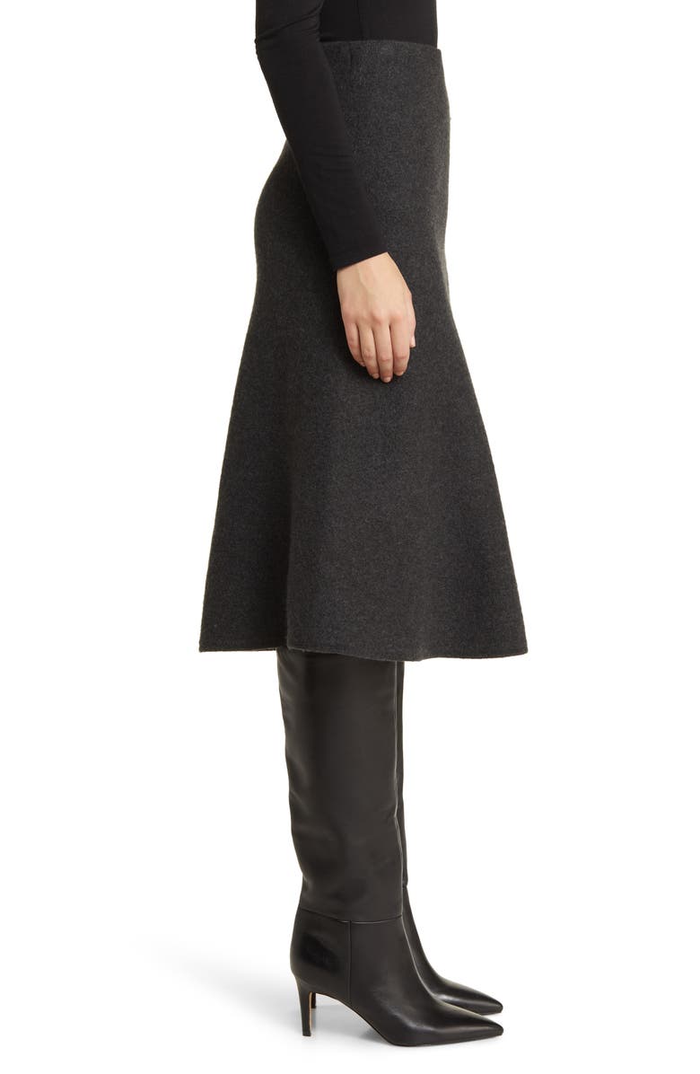 COS Flare Merino Wool Midi Skirt, Alternate, color, 