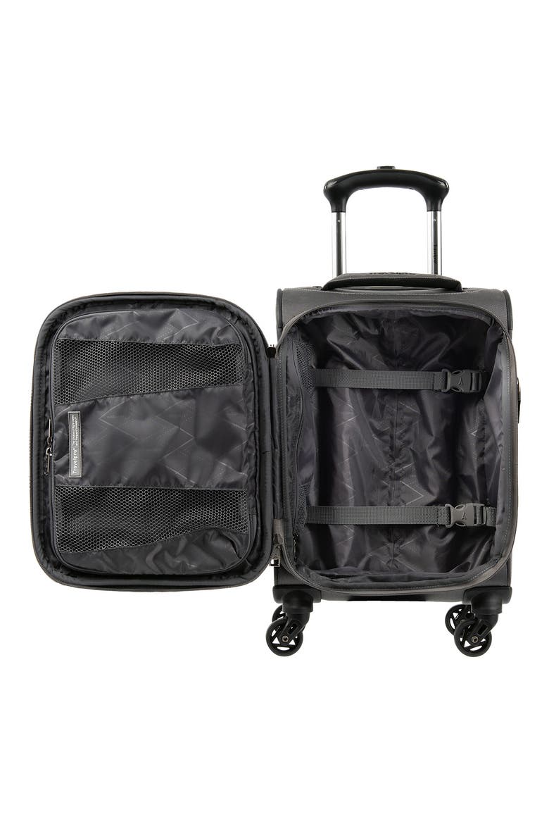 Pilot Air™ Elite 17" Expandable Compact Boarding Bag Spinner Luggage, Alternate, color, ALLOY
