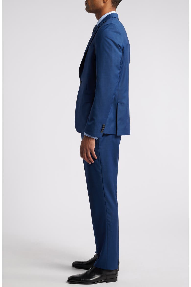 Tailored Fit Wool Suit, Alternate, color, INKY BLUE