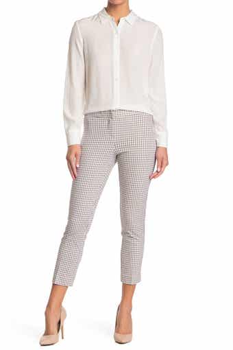 Amanda & Chelsea Gingham Print Ponte Ankle Pants