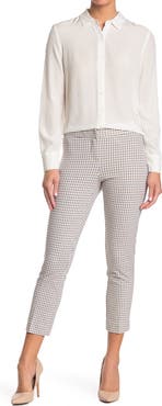 Amanda & Chelsea Gingham Print Ponte Ankle Pants