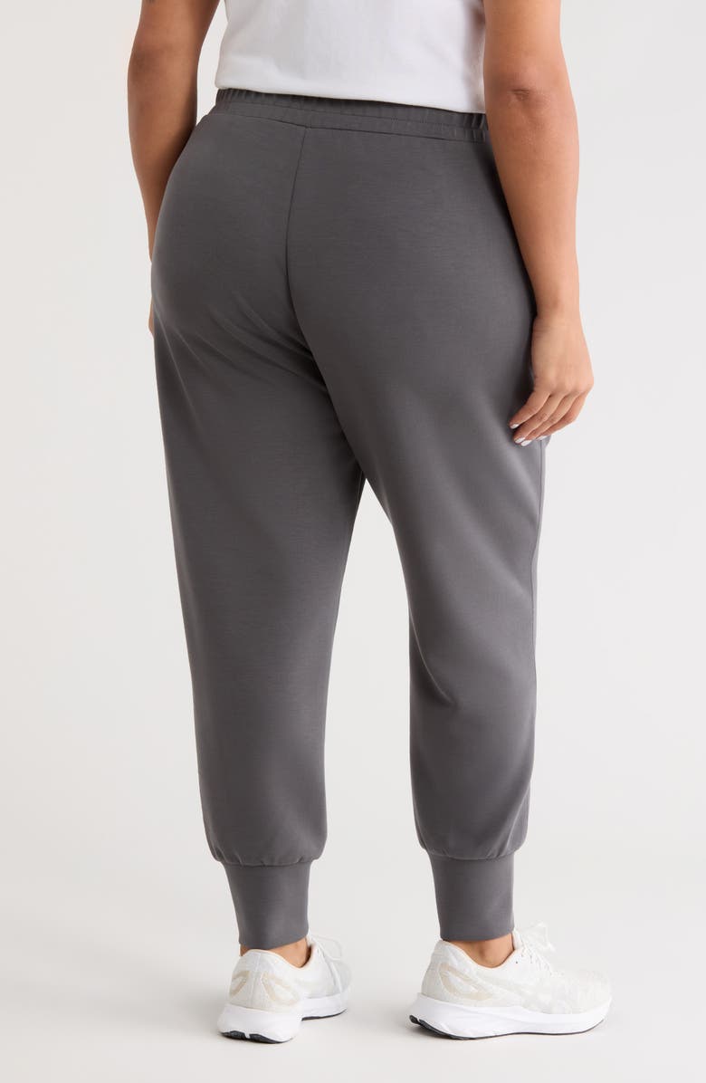 Zella Ultrasoft High Waist Knit Joggers, Alternate, color, Grey Forged