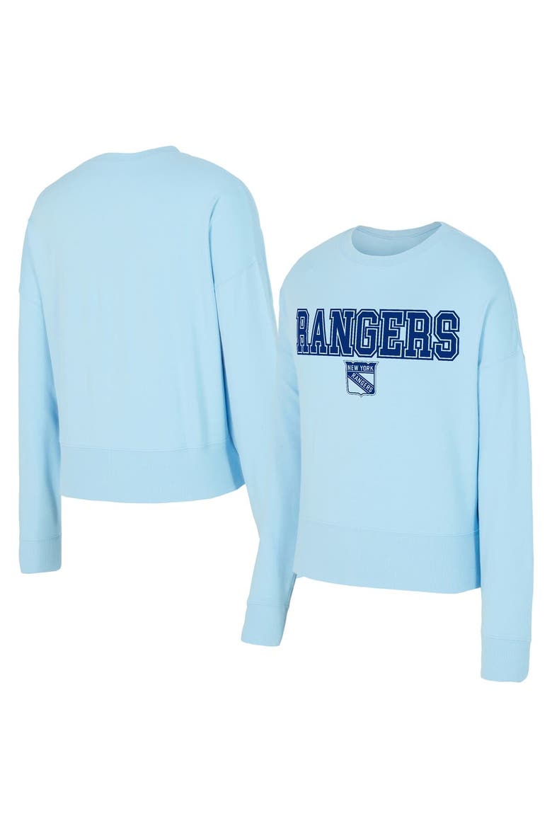 Women's Concepts Sport Light Blue New York Rangers Tonal Pullover Sweatshirt, Alternate, color, Light Blue