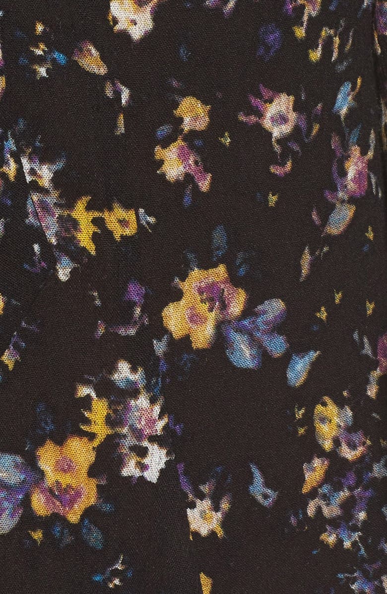 Way-In Tie Neck Floral Print Dress, Alternate, color, 