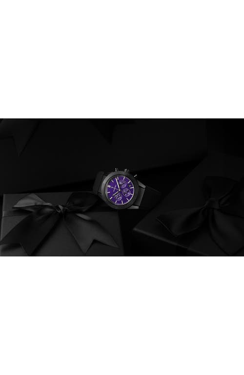 Vincero The Rogue Chronograph Silicone Strap Watch, 43mm In Purple Metallic