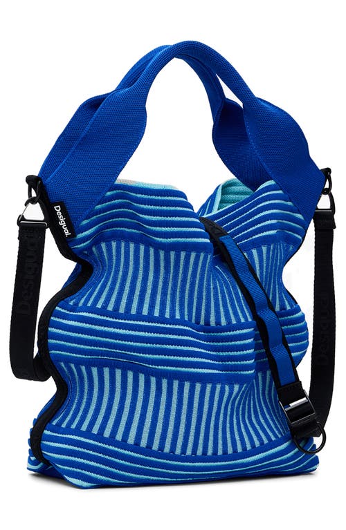 Desigual Medium Knit Bag In Blue
