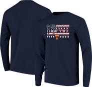 IMAGE ONE Men's Navy Tennessee Volunteers Tall Type Flag Long Sleeve T-Shirt