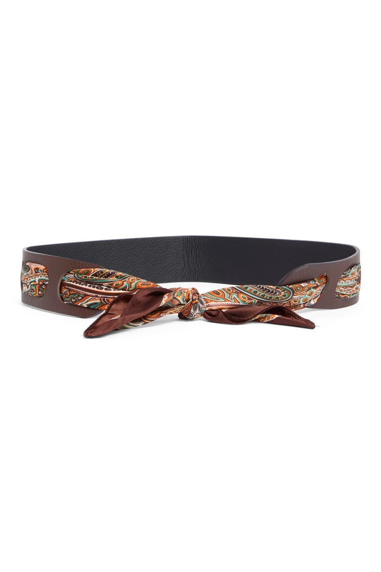 3PK SCARF CINCH BELT SET, Main, color, BLACK/ BROWN