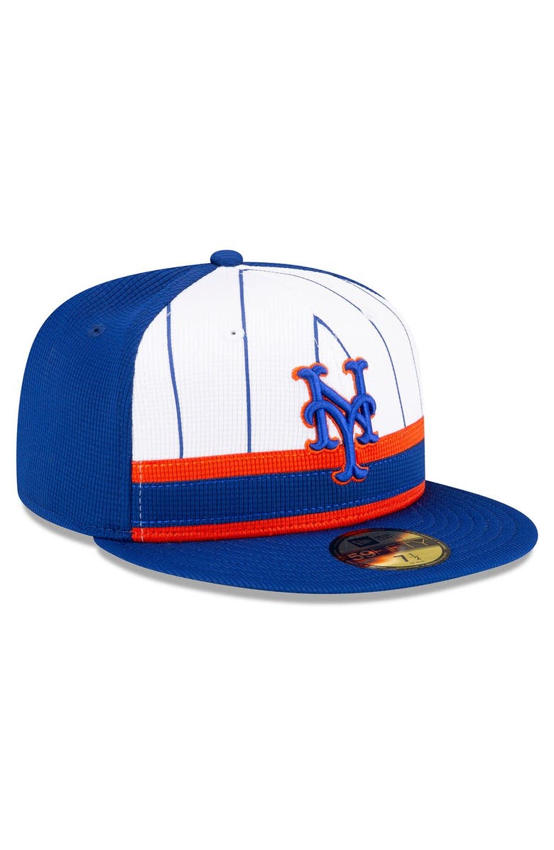 New Era Youth New Era  White New York Mets 2024 Batting Practice 59FIFTY Fitted Hat, Alternate, color, 