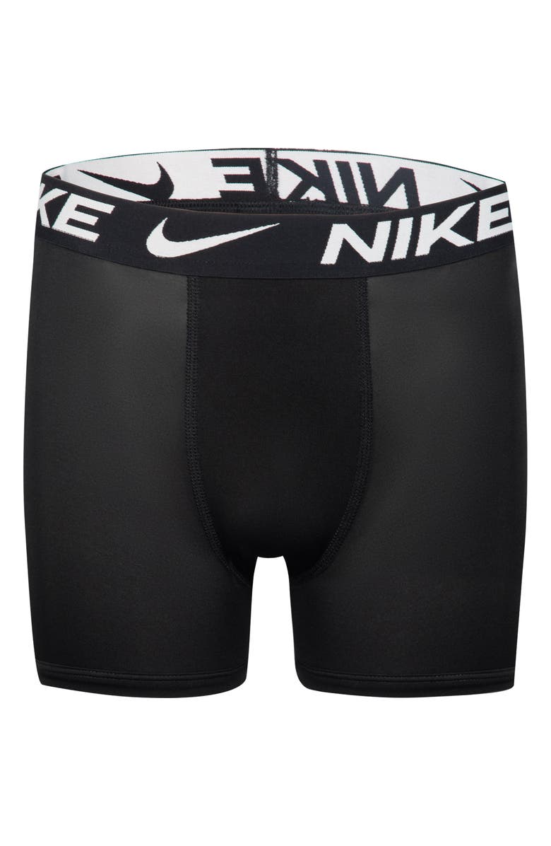 Nike Kids' Assorted 3-Pack Micro Essentials Boxer Briefs, Alternate, color, Grey/ Black