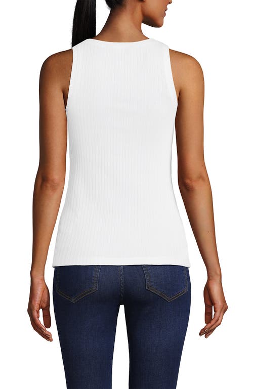 Lands' End Pointelle Rib Uneck Tank