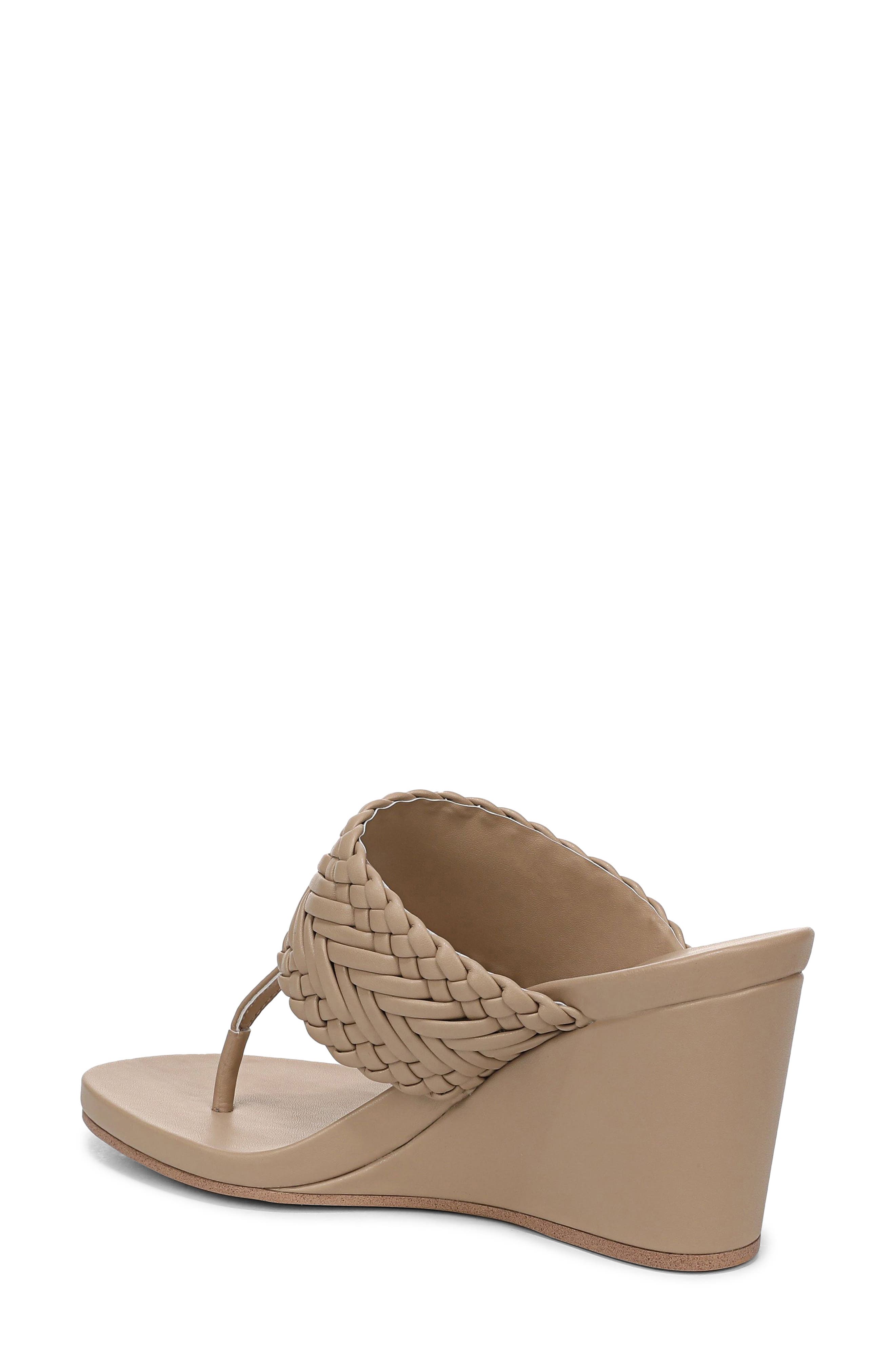 Talea Genuine Calf Hair Wedge Sandal, Alternate, color, MOCHA