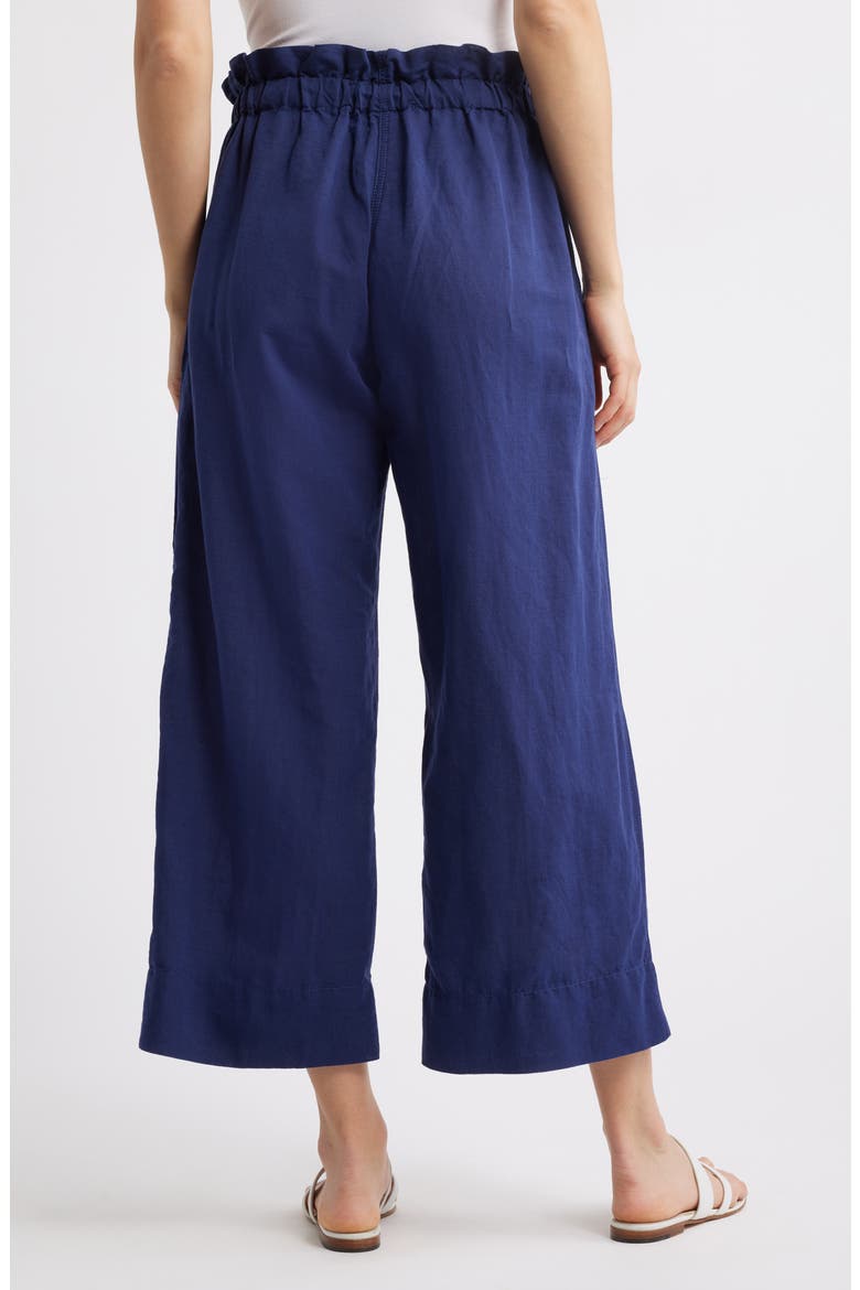 Linen & Cotton Drawstring Pants, Alternate, color, PATRIOT BLUE